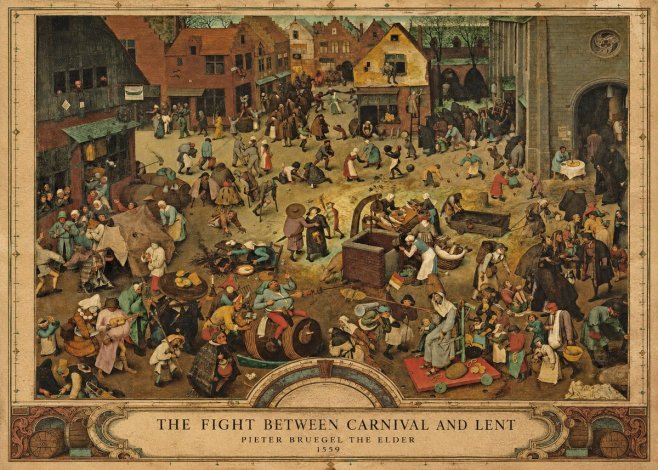 Pieter Bruegel The Fight Between Carnival and Lent I No3 - Poster
