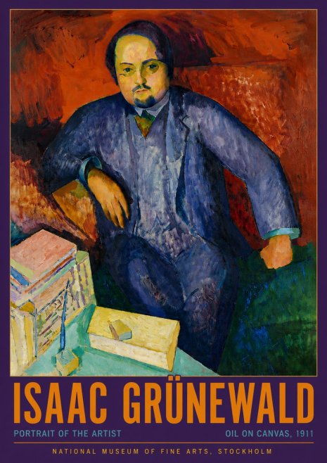 Isaac Grünewald Portrait of the Artist No4 - Poster