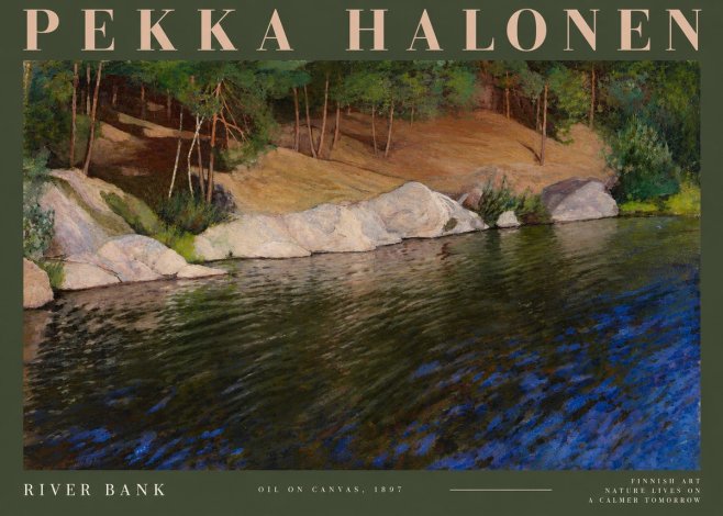 Pekka Halonen River Bank No4 - Poster