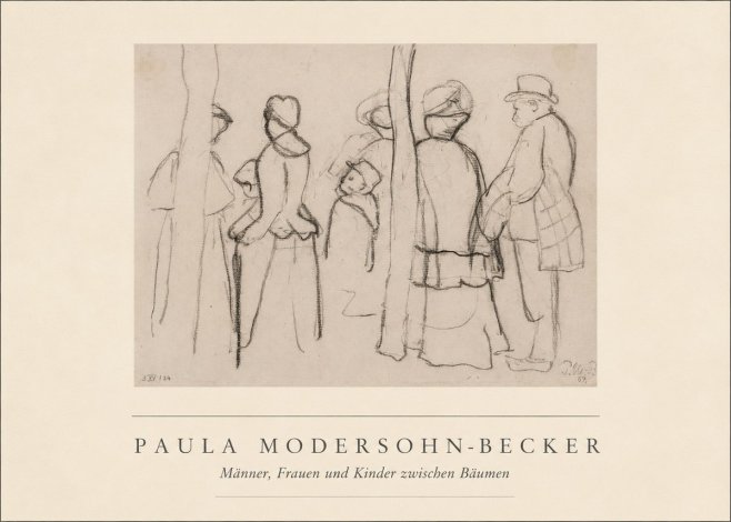 Paula Modersohn-Becker Männer, Frauen Und Kinder Zwischen Bäumen No4 - Poster