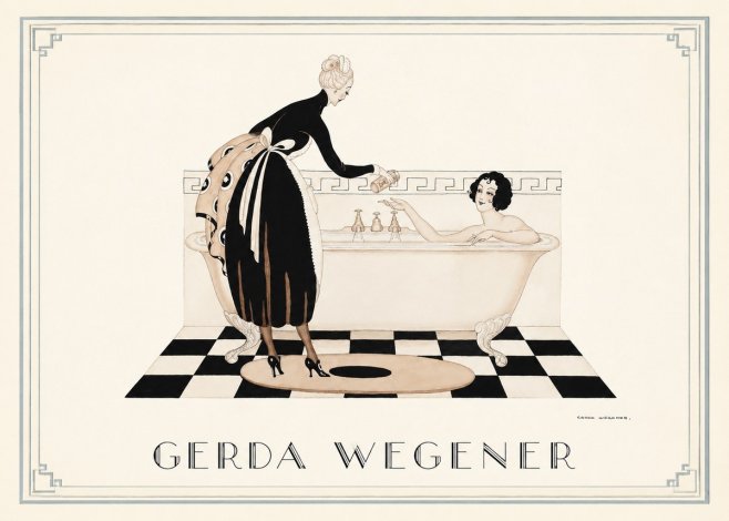 Gerda Wegener Woman in Bathtub No1 - Poster