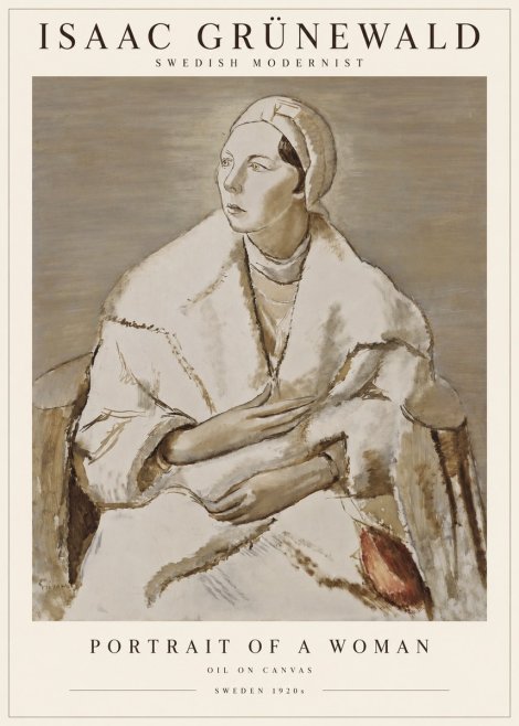 Isaac Grünewald Woman in a White Wrap No3 - Poster