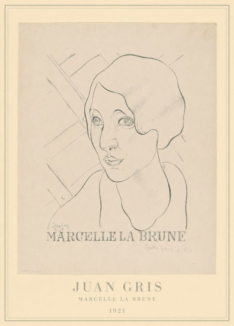 Juan Gris Marcelle La Brune I No4 - Poster