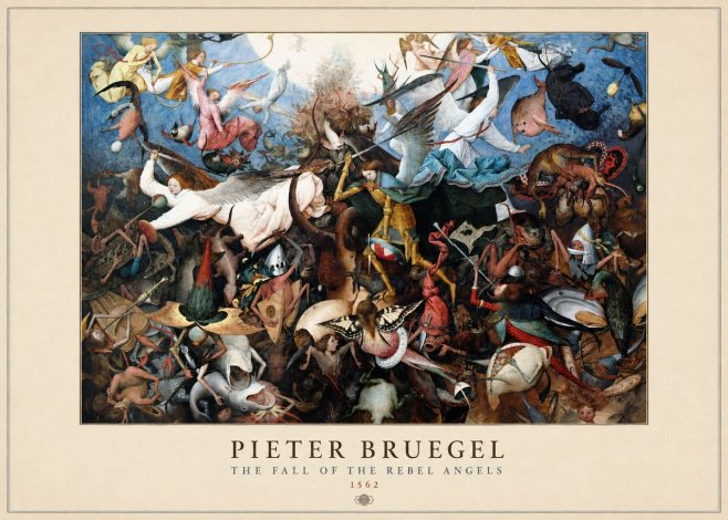 Pieter Bruegel The Fall of the Rebel Angels I No3 - Poster