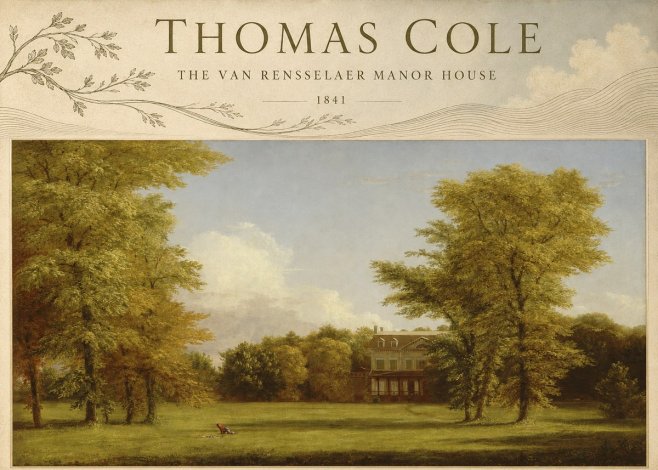 Thomas Cole The Van Rensselaer Manor House - 1841 No3 - Poster