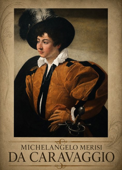 Michelangelo Merisi da Caravaggio Young Man with a Plumed Hat No3 - Poster