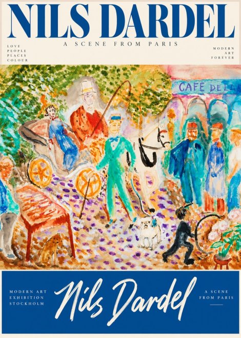 Nils Dardel A Scene from Paris No3 - Poster