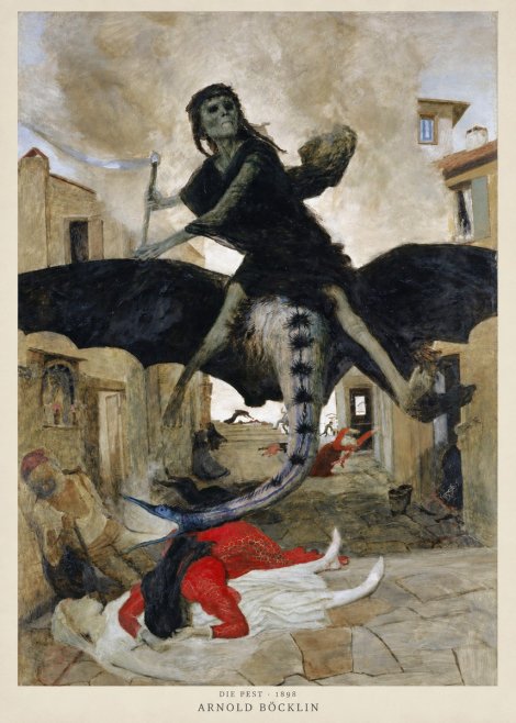 Arnold Böcklin Die Pest I No2 - Poster