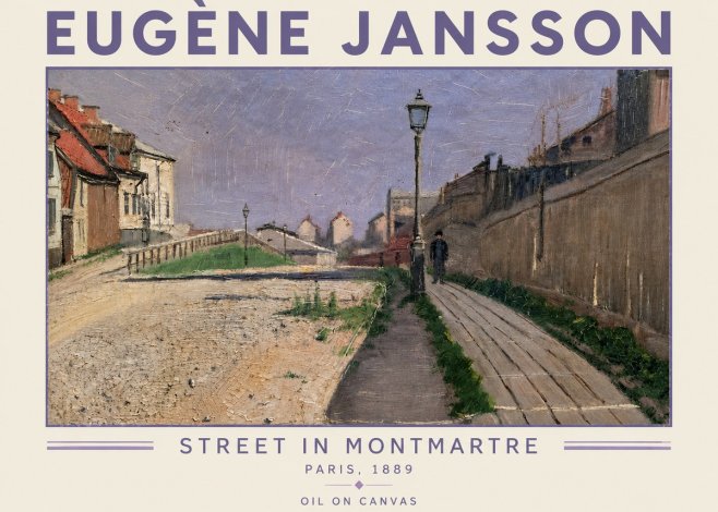 Eugène Jansson Street in Montmartre, 1889 No4 - Poster