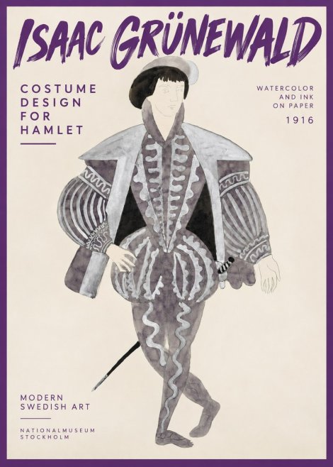 Isaac Grünewald Costume Design for Hamlet No2 - Poster