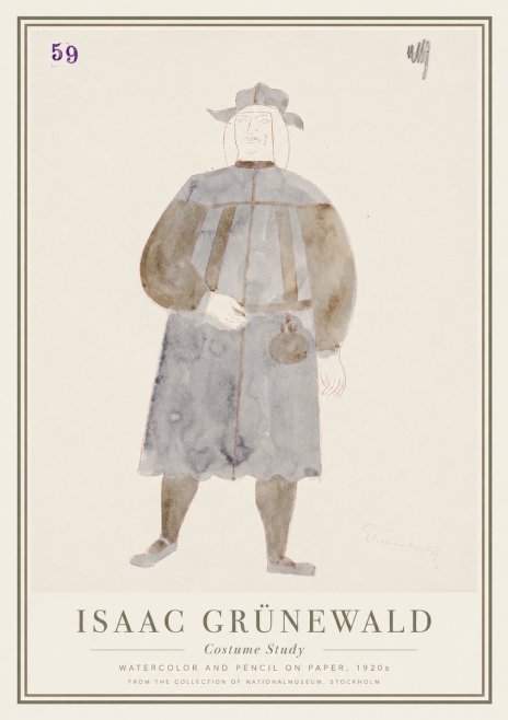 Isaac Grünewald Costume Study I No1 - Poster
