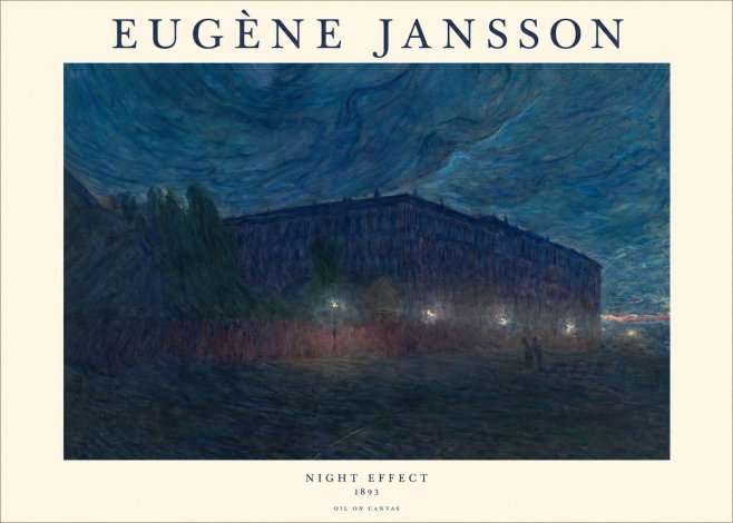 Eugène Jansson Night Effect No1 - Poster