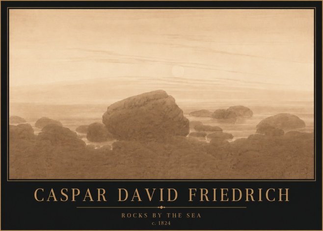 Caspar David Friedrich Rocks by the Sea No4 - Poster