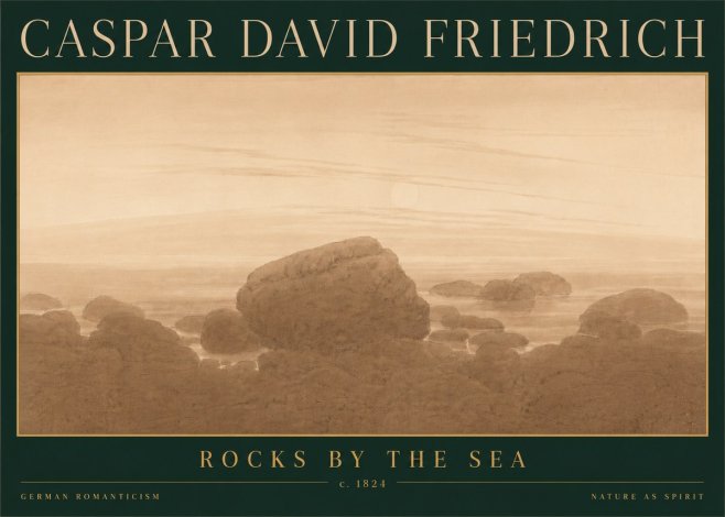 Caspar David Friedrich Rocks by the Sea No6 - Poster