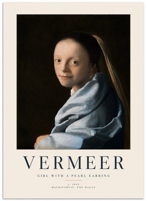 Vermeer Girl with a Pearl Earring I No2 - Poster