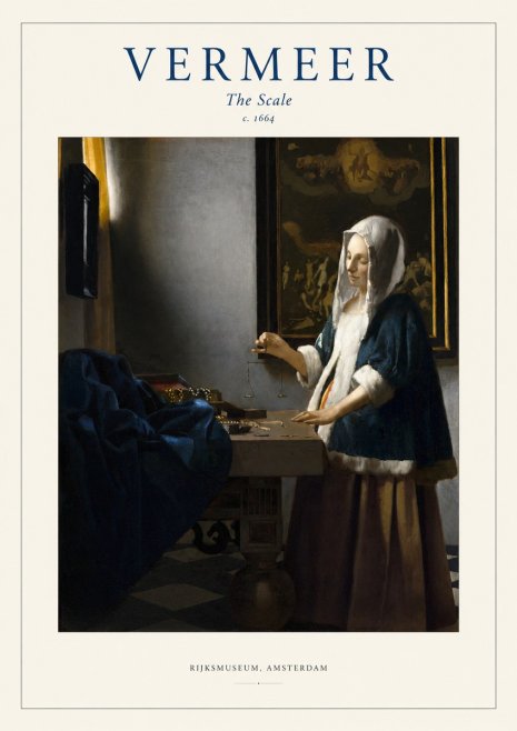 Vermeer The Scale No1 - Poster