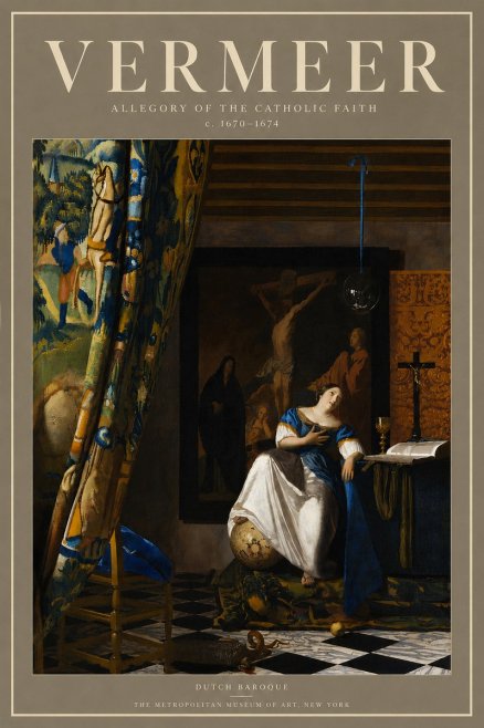 Vermeer Allegory of the Catholic Faith No4 - Poster