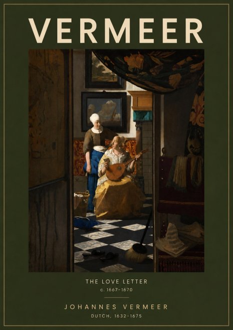 Vermeer The Love Letter No5 - Poster