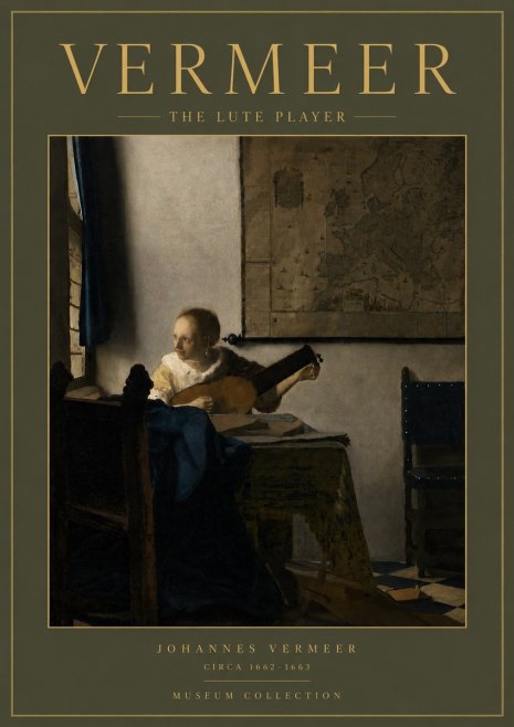 Vermeer The Lute Player No4 - Poster
