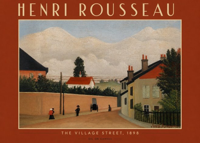 Rousseau The Village Street No4 - Poster