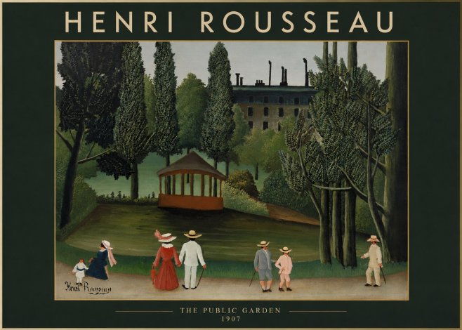 Rousseau The Public Garden No2 - Poster