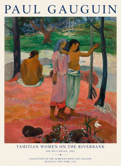 Paul Gauguin Tahitian Women on the Riverbank No1 - Poster