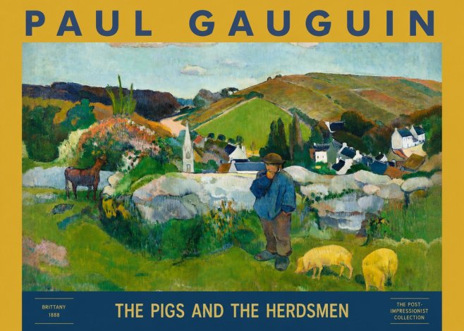 Paul Gauguin The Pigs and the Herdsmen No3 - Poster