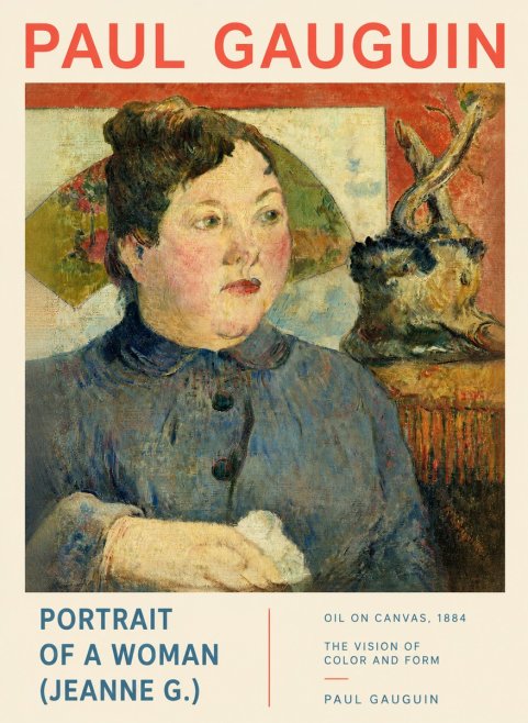 Paul Gauguin Portrait of a Woman (Jeanne G.) No3 - Poster
