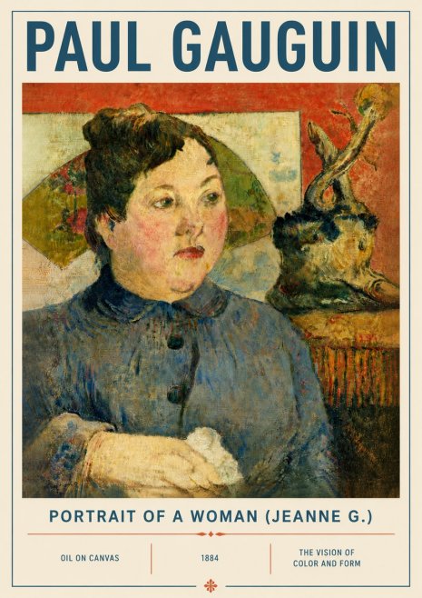 Paul Gauguin Portrait of a Woman (Jeanne G.) No6 - Poster