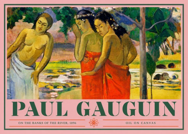 Paul Gauguin On the Banks of the River, 1896 No4 - Poster