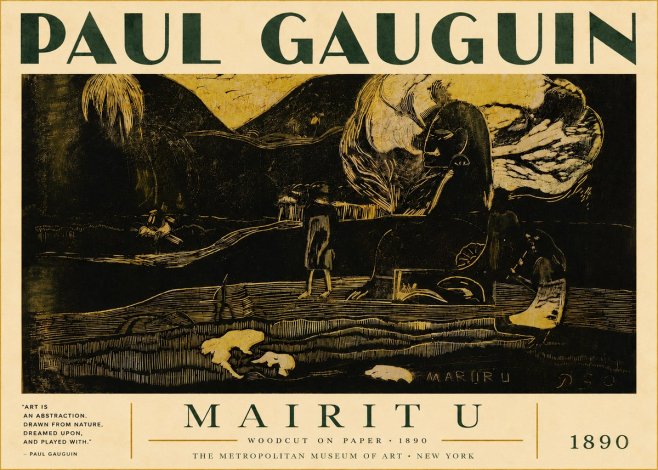 Paul Gauguin Mairit U No4 - Poster