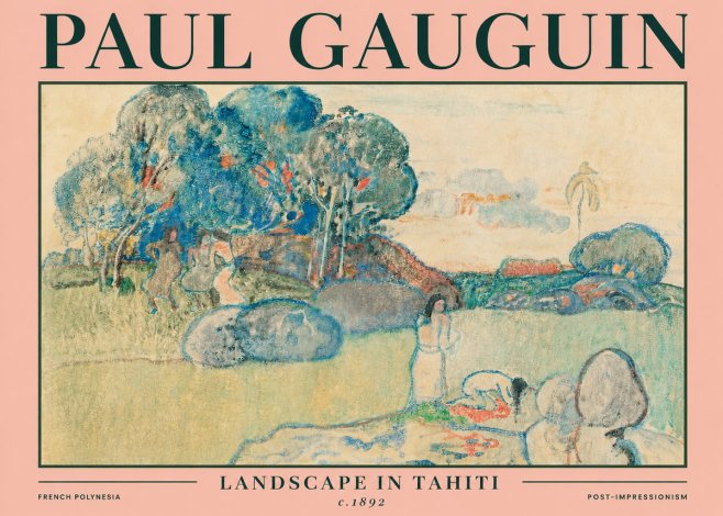 Paul Gauguin Landscape in Tahiti I No3 - Poster