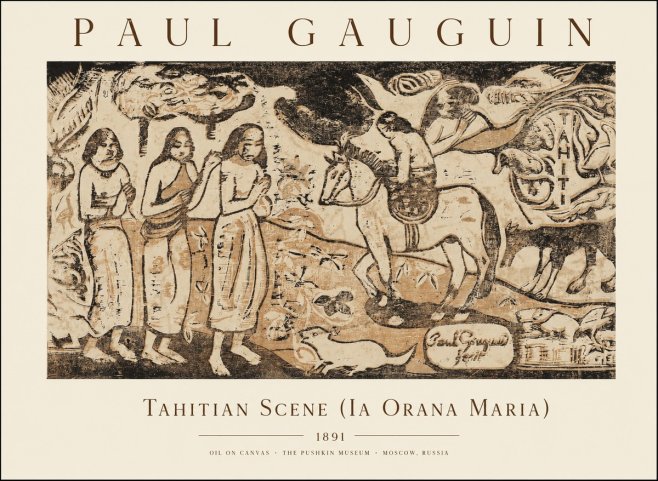 Paul Gauguin Tahitian Scene (Ia Orana Maria) No1 - Poster