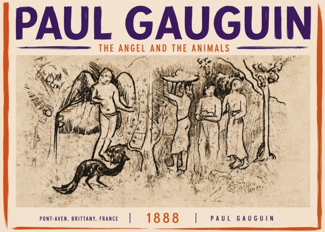 Paul Gauguin The Angel and the Animals No5 - Poster