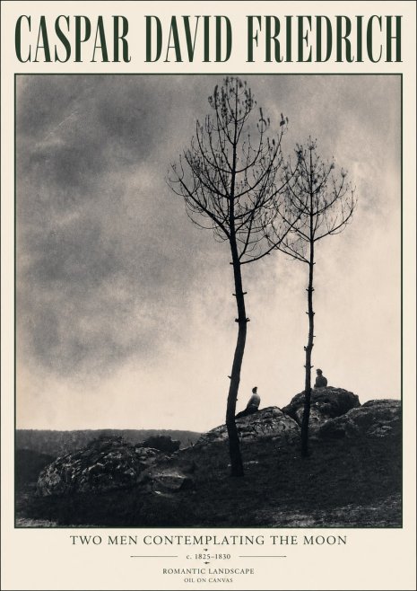 Caspar David Friedrich Two Men Contemplating the Moon III No6 - Poster