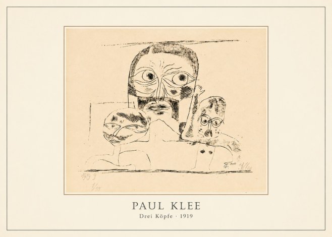 Paul Klee Drei Köpfe No3 - Poster