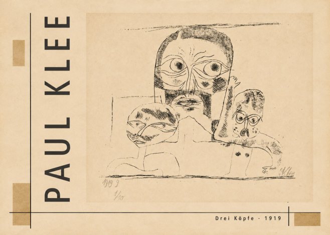 Paul Klee Drei Köpfe No4 - Poster