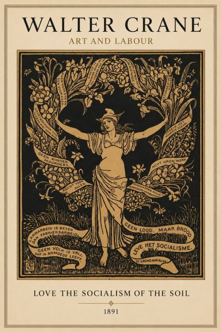 Walter Crane Art and Labour No3 - Poster
