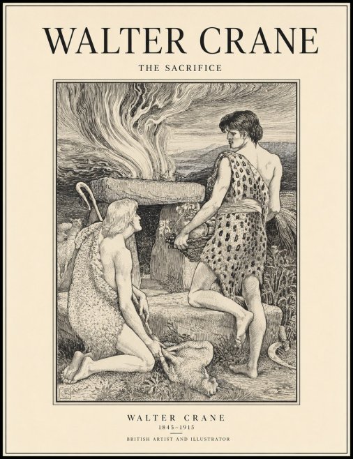 Walter Crane The Sacrifice No1 - Poster