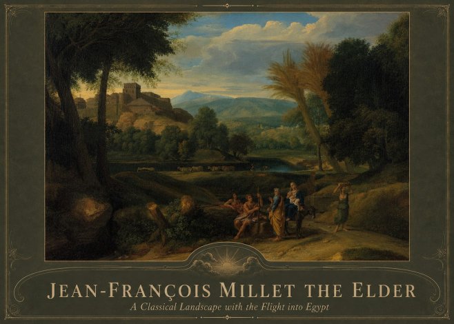 Jean-François Millet A Classical Landscape with the Flight into Egypt No4 - Poster