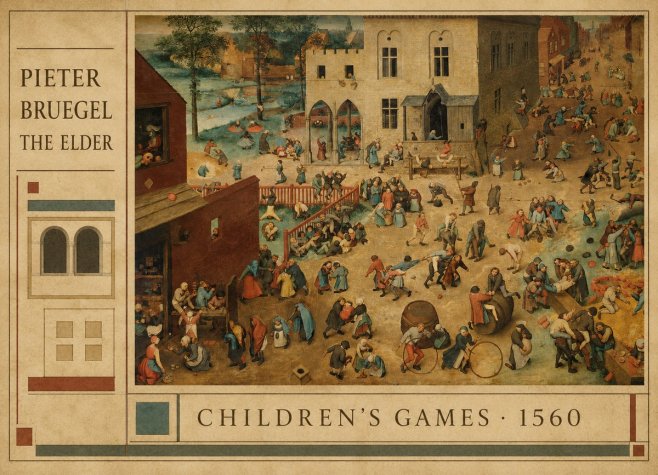 Pieter Bruegel Children's Games I No4 - Poster