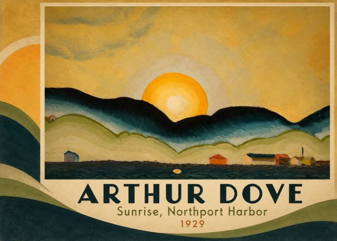 Arthur Dove Sunrise, Northport Harbor No2 - Poster