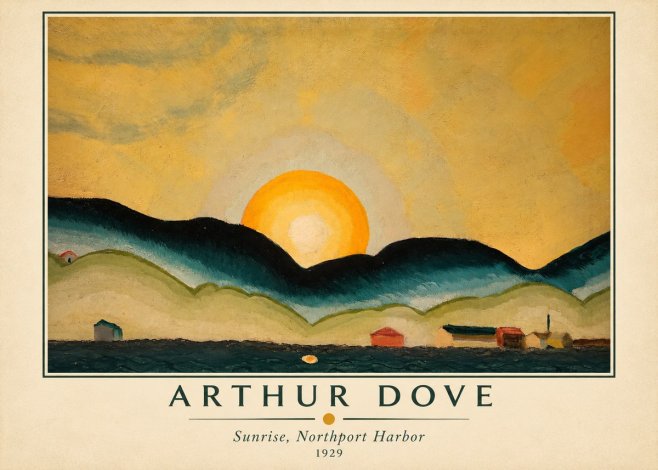 Arthur Dove Sunrise, Northport Harbor No3 - Poster