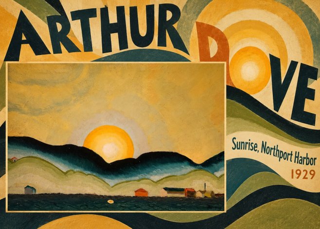 Arthur Dove Sunrise, Northport Harbor No5 - Poster