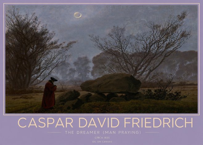 Caspar David Friedrich The Dreamer (Man Praying) No3 - Poster