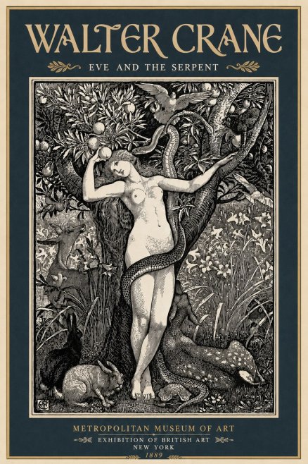 Walter Crane Eve and the Serpent No6 - Poster