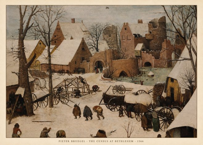 Pieter Bruegel The Census at Bethlehem I No5 - Poster