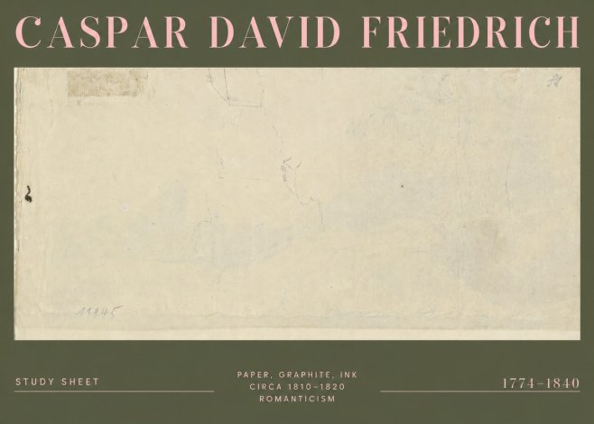 Caspar David Friedrich Study Sheet No4 - Poster
