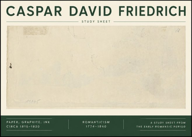 Caspar David Friedrich Study Sheet No6 - Poster