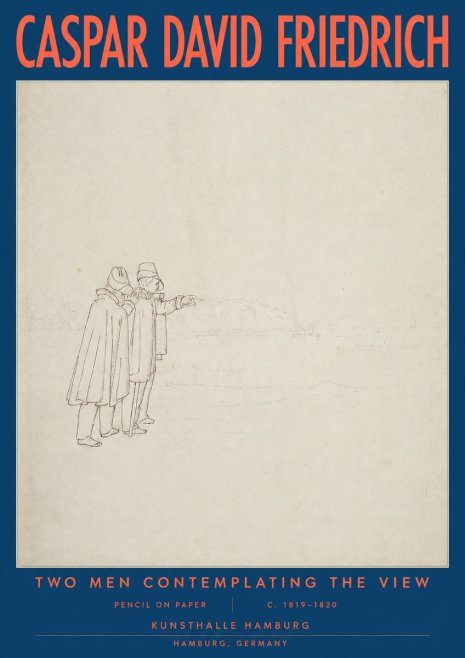 Caspar David Friedrich Two Men Contemplating the View No2 - Poster